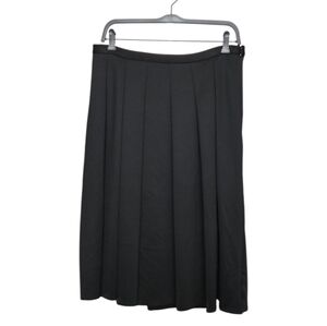 Jennifer Lopez Pleated Black Midi Skirt Sz Large